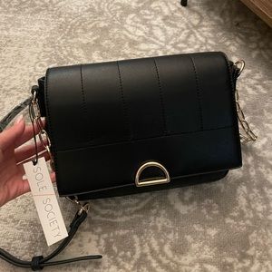 Sole Society Leather Purse- Black